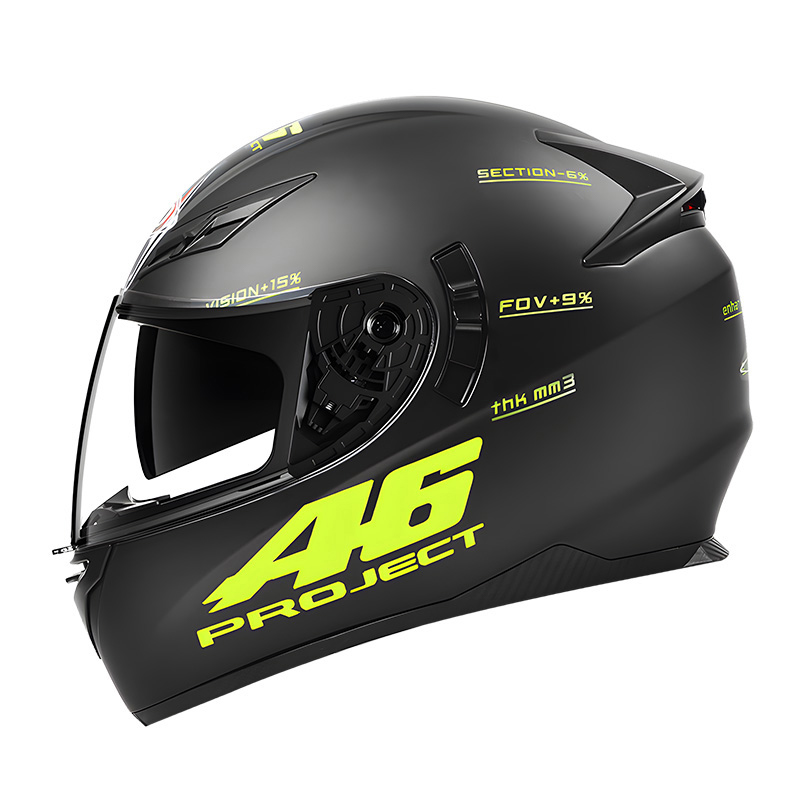 Casque de sécurité pour moto K3 LED Taillight, certifié DOT, pour le visage complet