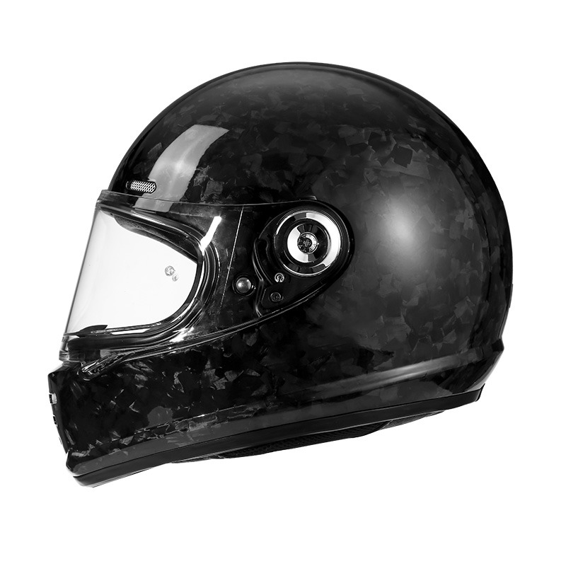 Casque de moto intégral en fibre de carbone 68 Casque de motocross standard DOT