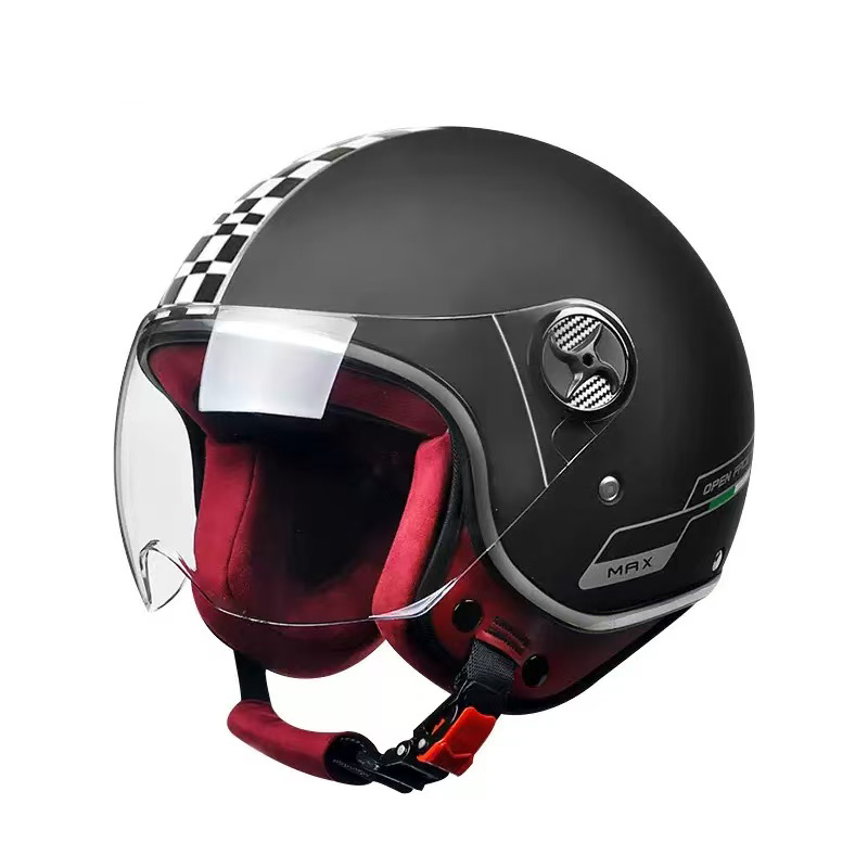 Casque de moto rétro demi-visage 519 Casque de motocross ABS