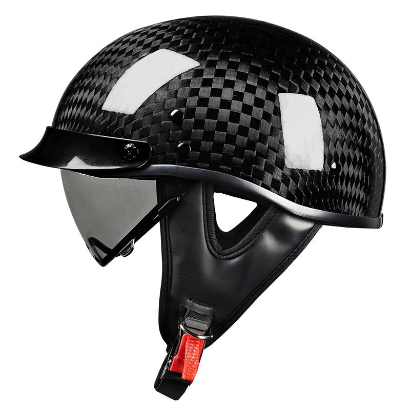 Casque de moto demi-visage en fibre de carbone 805 Casque de motocross rétro pour le tourisme et la course