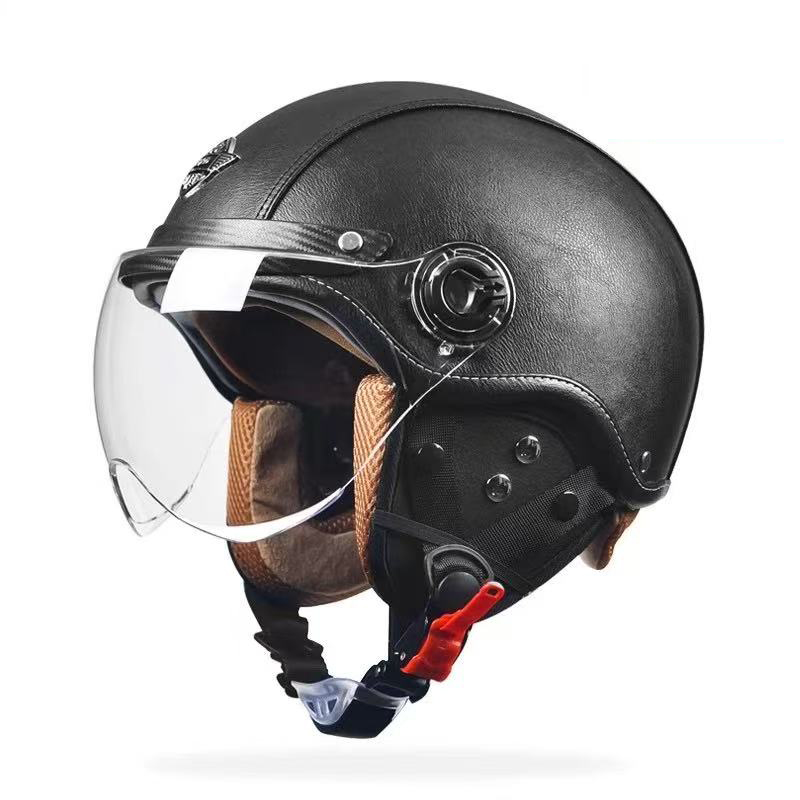 Casque de moto demi-visage rétro certifié de sécurité FG02 Casque de motocross ABS
