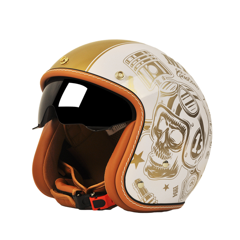 Casque de moto rétro ouvert certifié MT901 DOT Casque de motocross