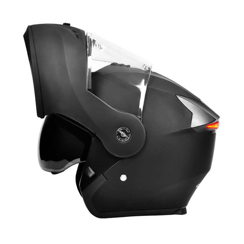 Casque de sécurité à 107 LED pour moto, casque à double visière rabattable