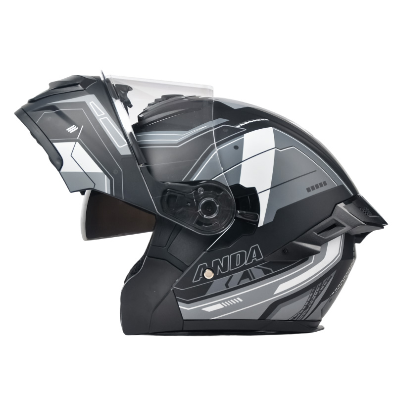 Casque de moto rabattable 102 Casque de motocross à double visière