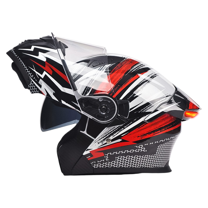 Casque de moto de sécurité à LED K9 certifié DOT