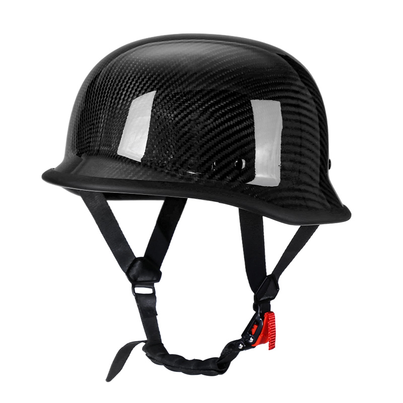 Casque de moto rétro en fibre de carbone M35 Casque demi-visage de motocross