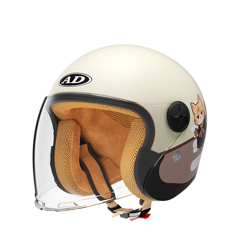 Casque de moto rétro ouvert pour enfants 707 Casque de motocross ABS
