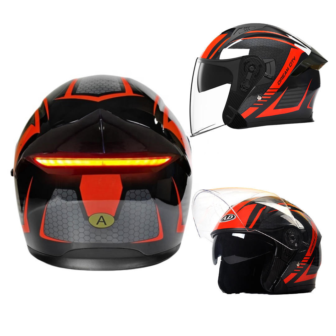 Casque de moto de sécurité à LED K5 certifié DOT pour feux arrière
